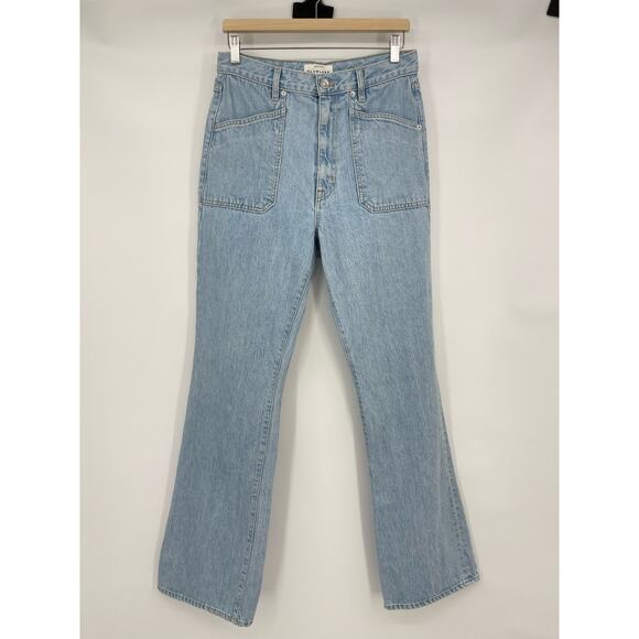 SLVRLAKE | Charlotte Patch Pocket Bootcut Flare Light Wash Jeans Clear Skies 30 - Picture 2 of 16